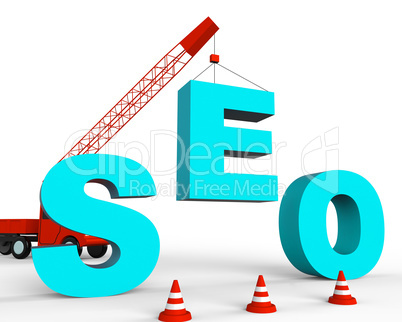 Build Seo Shows Search Engines And Builds 3d Rendering
