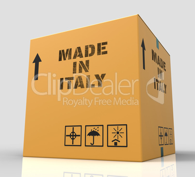 Made In Italy Represents Product Export And Purchase 3d Renderin
