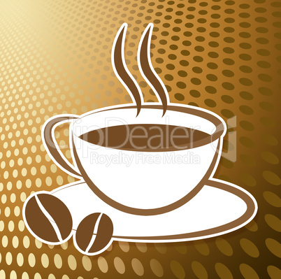 Coffee Cup Icon Indicates Drink Cups And Cafe