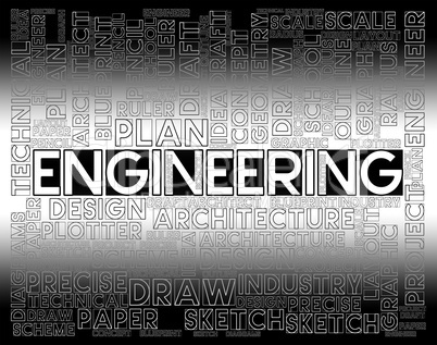 Engineering Words Shows Employment Job And Career