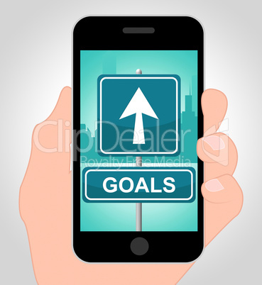 Goals Online Means Mobile Phone And Aim