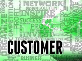 Customer Words Represents Buyers Consumer And Shopper