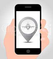 Airport Location Online Means Mobile Phone And Airfield