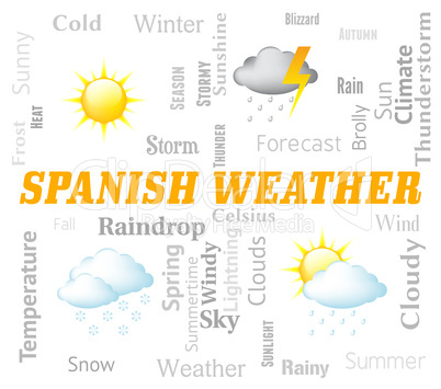Spanish Weather Represents Meteorological Conditions And Forecasts