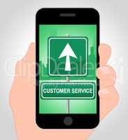 Customer Service Online Represents Mobile Phone And Advice