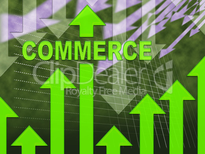 Commerce Graph Represents Ecommerce Trade And Forecast
