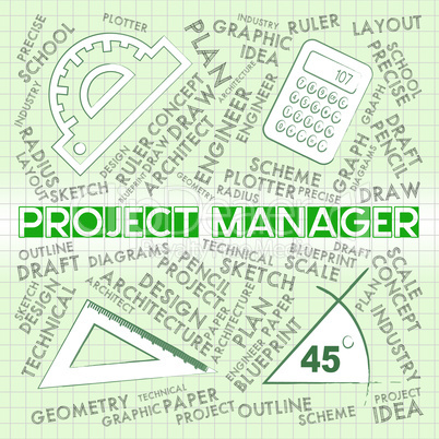Project Manager Indicates Job Scheme And Hiring