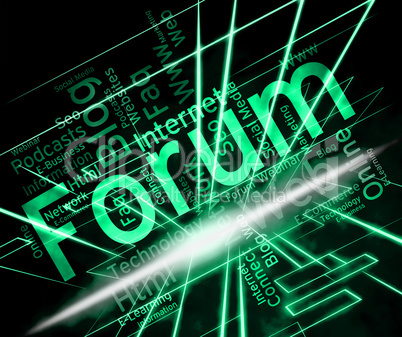 Forum Word Represents Social Media And Chats