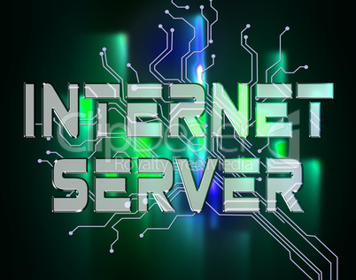 Internet Server Indicates Web Site And Connection