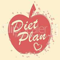Diet Plan Represents Lose Weight And Agenda