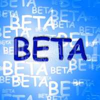 Beta Words Means Development Testing And Software