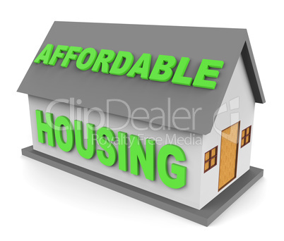 Affordable Housing Indicates Cut Price And Apartment 3d Renderin