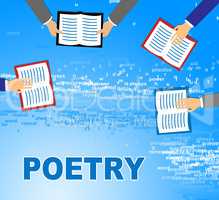 Poetry Books Means Literature Information And Rhyme