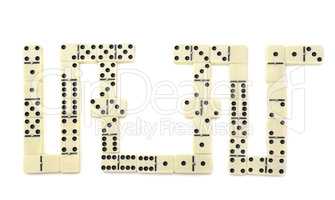 dominoes isolated on a white background