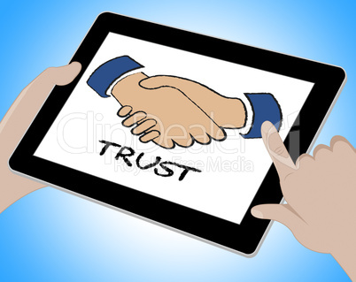 Trust Online Represents Www Faith And Trustful