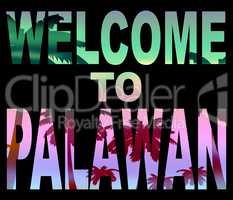 Welcome To Palawan Indicates Holidays Arrival And Philippines