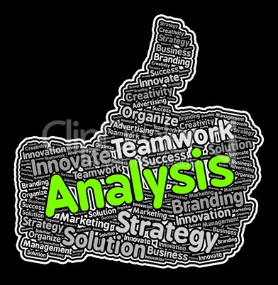 Analysis Thumbs Up Means Data Analytics And Analyse