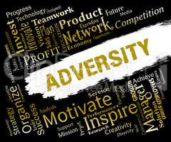 Adversity Words Represents Ill Luck And Adverse