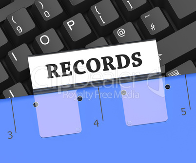 Records File Indicates Files Folder And Notes 3d Rendering