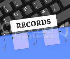 Records File Indicates Files Folder And Notes 3d Rendering