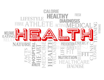 Health Words Represents Hospital Healthcare And Doctor
