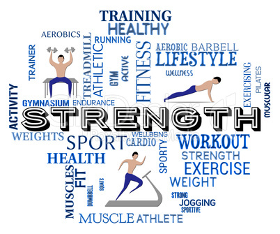 Fitness Strength Represents Working Out And Aerobic