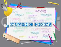 Graphic Design Means Symbolic Layout And Illustrative