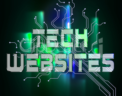 Tech Websites Represents Digital Technologies And Online