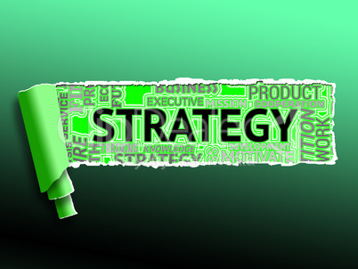 Strategy Word Shows Tactics Strategic And Vision