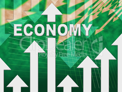 Economy Graph Indicates Micro Economics And Charts