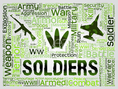 Soldiers Words Means Comrade In Arms And Gi