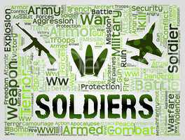 Soldiers Words Means Comrade In Arms And Gi