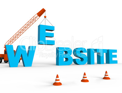 Build Website Indicates Internet Www And Online 3d Rendering