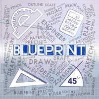 Blueprint Drawing Shows Creativity Architectural And Architect