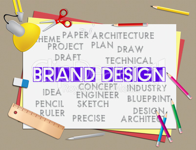 Brand Design Indicates Artwork Idea And Branding