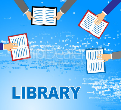 Library Books Represents Fiction Literature And Information