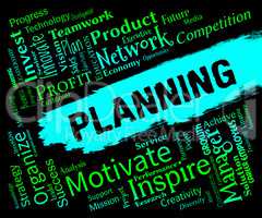 Planning Words Represents Organizer Date And Planner