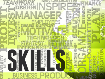 Skill Words Indicates Skilled Aptitude And Competencies