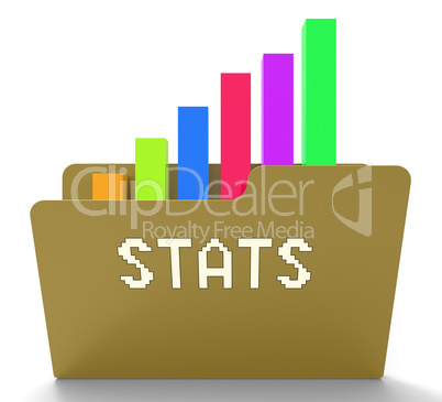 Stats File Represents Reports Graphs And Folder 3d Rendering