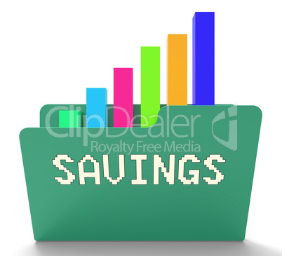 Savings File Represents Organization Files And Monetary 3d Rende