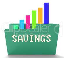 Savings File Represents Organization Files And Monetary 3d Rende