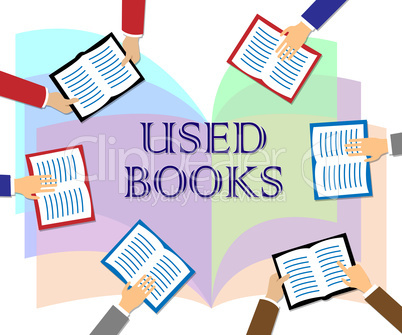 Used Books Indicates Second Hand And Fiction