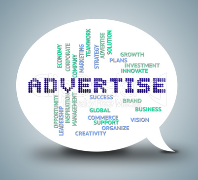 Advertise Bubble Shows Dialog Promotion And Advertising