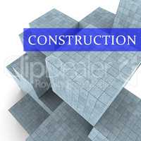 Construction Blocks Means Builds Property And Constructions 3d R