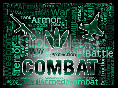 Combat Words Shows Battles Conflicts And Fights