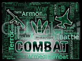 Combat Words Shows Battles Conflicts And Fights