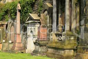 Old graveyard in Glasgow, Scotland, UK