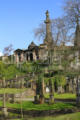 Old graveyard in Glasgow, Scotland, UK