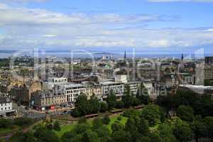 A view over Edinburgh from Castle Hill, Scotland