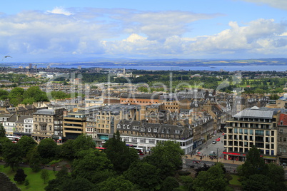 A view over Edinburgh from Castle Hill, Scotland